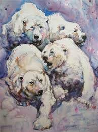 Daily Paintworks Original Fine Art C Nora Macphail Polar Bear Art Bear Art Art