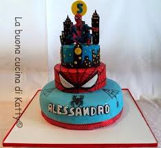 La Buona Cucina Di Katty Torta Uomo Ragno Spiderman Cake Torta Uomo Ragno Torte Torte Di Batman