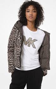 Michael Michael Kors Reversible Leopard And Logo Quilted Puffer Jacket Quilted Puffer Jackets With Hood By Michael Kors Quilted Puffer Jacket Puffer Jacket Women Puffer Jackets