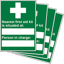 Synonyms for persons in charge in english including definitions, and related words. Nearest First Aid Kit And Person In Charge Updateable Sign A5 First Aid Signs Safety First Aid