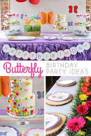 Alissar rose gold happy birthday cake topper with 3d handmade butterfly, butterfly cake toppers for girls women's birthday cake party decorations. How To Style A Colorful Butterfly Birthday Party Crowning Details Butterfly Birthday Party Butterfly Birthday Butterfly Birthday Party Decorations