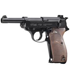 P1 stands for pistole 1. Walther P38 Co2 Luftpistole Blow Back 4 5 Mm Bb Schwarz Griffschalen Braun Kotte Zeller