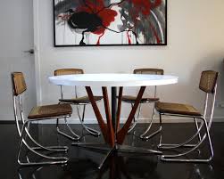 Mid Century Teak Laminex Dining Table Chrome Cane Rattan Hairpin Dining Chairs Retro Vintage 360 Modern Fu Furniture Hairpin Dining Table Modern Furniture