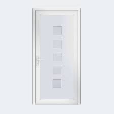Le tarif de pose va dépendre : Porte D Entree Pvc Decor 3 S 1 Vantail Ouverture A La Francaise