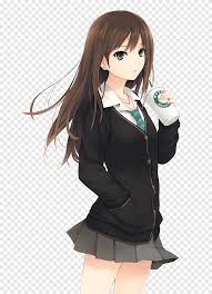 Or people of ethnic backgrounds. Brown Haired Anime Character The Idolmaster Cinderella Girls Anime Rin Shibuya Sad Girl Black Hair Manga Png Pngegg