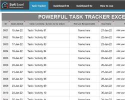 Imagem de Exemplo de um Action Tracker em uma planilha eletrônica