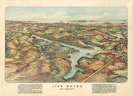 Map Of Lynn Woods Reservation Lynn Essex Co Massachusetts Etsy Old Wall Map Poster Frame