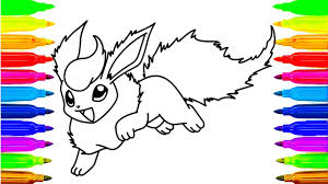 Search through more than 50000 coloring pages. How To Draw Pokemon Flareon Coloring Pages Kids Songs Learn Drawing Art Colours For Children Youtube