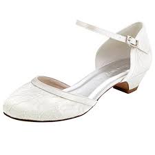 Regalo di nozze personalizzato, regalo di fidanzamento personalizzato. Fotoe20 It Shop Elegantpark Hc1620 Donne Punta Chiusa Tacco Basso E Largo Da Sposa Fibbia Pizzo Raso Scarpe Da Sposa Avorio Eu 40