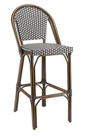 Set of 4 stackable cafe chairsstack quantity: Rattan Bistro Bar Stools Black White