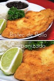Bistec A La Milanesa Receta Cubana This Cuban Dish Is Called Bistec De Pollo Empanizado Translation Breaded Chicken Steak This Is A Great And Diffe Chicken Steak Cuban Recipes Poultry Recipes