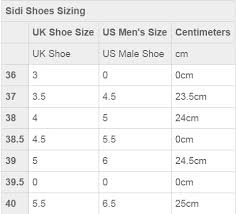 Sidi Boot Size Chart Www Bedowntowndaytona Com