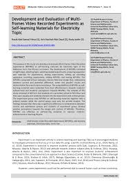 Muat turun koleksi soalan matematik versi bahasa inggeris via www.cikgushare.com. Pdf Development And Evaluation Of Multi Frames Video Recorded Experiments As Self Learning Materials For Electricity Topic