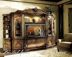 Michael amini tuscano bedroom set. Michael Amini Tuscano Biscotti Finish Traditional Entertainment Unit By Aico