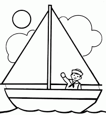 Beautiful coloring template of a boat: Coloring Pages Yacht Coloring Home