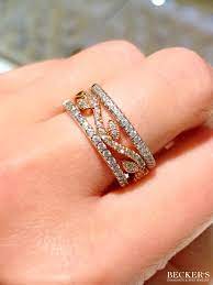 3 Rings Become 1 Artcarved Wedding Stacking Rings Are Perfect For Wearing On Their Own Or Combining Into One Gorgeou Wedding Rings Fine Jewelry Wedding Finger