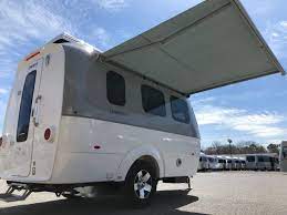 The Airstream Nest Has An Electric Powered Awning That Comes Standard On Every Unit If You Want To See More Of The Ai Airstream Bambi Airstream Travel Trailer