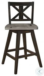 Black swivel counter stools are designed for use in a drinking area, they incorporate fantastic stability features that warrant the safety of the people using them. Amsonia Black Swivel Counter Height Chair Set Of 2 From Homelegance Coleman Furniture