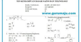 Allah swt menciptakan dua telinga dan satu mulut.doc. Prediksi Soal Sbmptn 2019 Saintek Kunci Jawaban Guru Maju