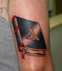 Old School Book Tattoo But With Deathly Hollows Symbol Tattoos Book Tattoo Traditonal Tattoo