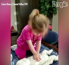 Little Girl Does Cpr To Baby Shark Child Cpr How To Perform Cpr How To Do Cpr