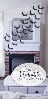 Diy Halloween Flying Bat Mantel Free Bat Template Ella Claire Co Inexpensive Halloween Decorations Bat Template Printable Halloween Decorations