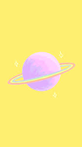 Yellow Lockscreen Wallpaper Background Space Saturn Pink Color Planet Aesthetic Papeis De Parede Ideias De Papel De Parede Papel De Parede Watsapp