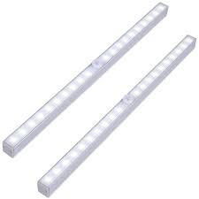 Eeekit 2 1pcs Led Closet Lights Wireless 20 Led Motion Sensor Under Cabinet Light Battery Operated Night Lighting Bar Lamp Stick On Anywhere Battery Operated Kitchen Wardrobe Stairs Walmart Com Walmart Com