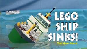 lego cargo ship sinks! youtube