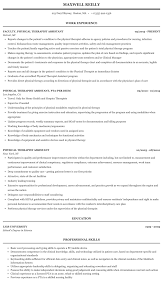 Physical Therapist Assistant Resume Sample Mintresume