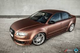 Audi Rs4 Oklejony Folia Sott Arlon Cwc 616 Aztec Bronze Holographic Car Matte Cars Car Wrap