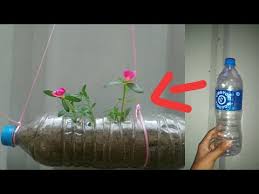 How To Make A Flower Pot Using A Plastic Bottle In Malayalam Youtube