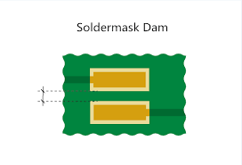 The place without solder mask calls solder mask opening. Pcb Soldermask Dam Soldermask Bridge