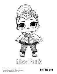 Miss Punk Coloring Page Lotta Lol Lol Dolls Coloring Pages Kitty Coloring