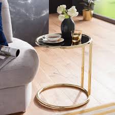 Couchtisch schwarz hochglanz 115 x 65 cm tisch wohnzimmertisch. Wohnling Design Beistelltisch Leona O 45 Cm Couchtisch Rund Schwarz Matt Gold Designer Glas Wohnzimmertisch Modern Glastisch Mit Metallgestell Kleiner Sofatisch Runder Metalltisch Wohnzimmer Kaufen Bei Skyport Gmbh