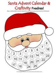 Christmas Santa Advent Calendar And Craftivity Freebie Bricolage Enfants Noel Calendrier De Noel Et Noel Maternelle