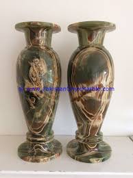 Pin By Pakistan Onyx Marble On Onyx Vases Dark Green Onyx Handcrafted Natural Stone Flower Vases Flower Vases Green Onyx Handcraft