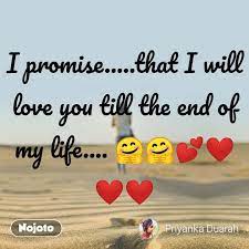 I Promise That I Will Love You Till The End Of Nojoto