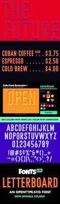 letterboard opentype svg color font colorfont colorfont