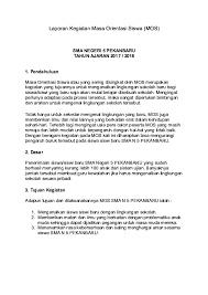 Contoh resume buku atau teks. Doc Laporan Kegiatan Masa Orientasi Siswa Mos Assi Syura Academia Edu