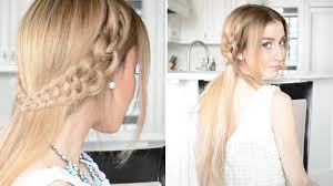 Braiding your hair takes only about two minutes of your time—and the only styling tools you need are a brush and view image. 4 Strand Slide Up Braid Hairstyle Fancy Hair Tutorial Youtube