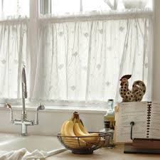 Tier curtains for kitchen windows, pineapple black and white stripes printed short bathroom window curtains, rod pocket half window tier curtains for cafe, 30'' wide x 24'' long, 2 panels. Heritage Lace Bee Curtain Tier In 2020 Kitchen Window Curtains Kitchen Window Treatments Cafe Curtains
