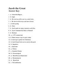 Jacob The Great Answers Greatful Reading Comprehension Worksheets Answers