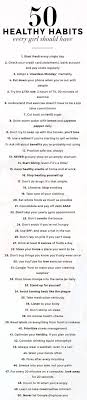 50 Healthy Habits Words Good Advice Healthy Habits