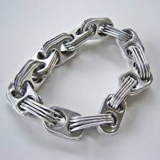 Bracelet Aluminum Chain Pull Tab Men Or By Urbanwoodswalker 12 50 Soda Tab Bracelet Can Tab Bracelet Bracelets