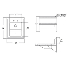 splashmount 2 hole ada hand sink