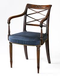 Neo Classical Armchair With Over Upholstered Seat Attributed To The Workshop Of Duncan Phyfe 1768 1854 Or A Contem Planning Re Upholstered Chairs In 2019