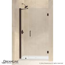 Dreamline Shdr 20427210 Unidoor 72 High X 43 Wide Hinged Frameless Shower Door Oil Rubbed Br Shower Doors Frameless Hinged Shower Door Frameless Shower Doors