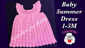 Easy Crochet Baby Summer Dress Crochet Frocks For Girls Newborn Baby 0 9m Crochet For Baby 194 Youtube