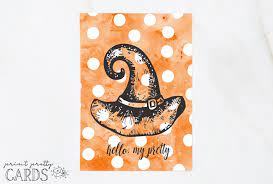 The cards come on full sheets that either contain 4 or 6 unique cards. Free Printable Halloween Cards Print Pretty Cards